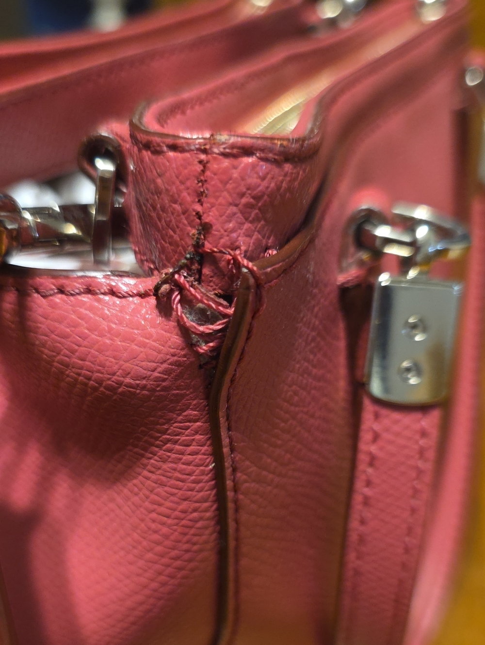 Coach Mini Christie Carryall Pebbled Leather Tote Bag in Pink - Picture 16 of 16